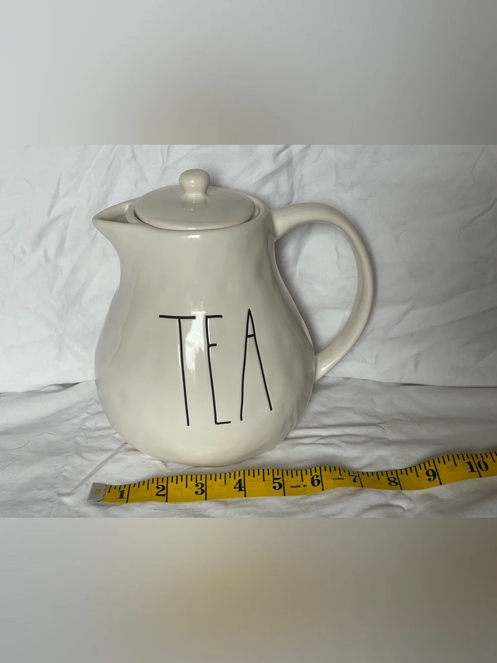 Rae Dunn by Magenta ceramic teapot TEA  black lettering new tea pot